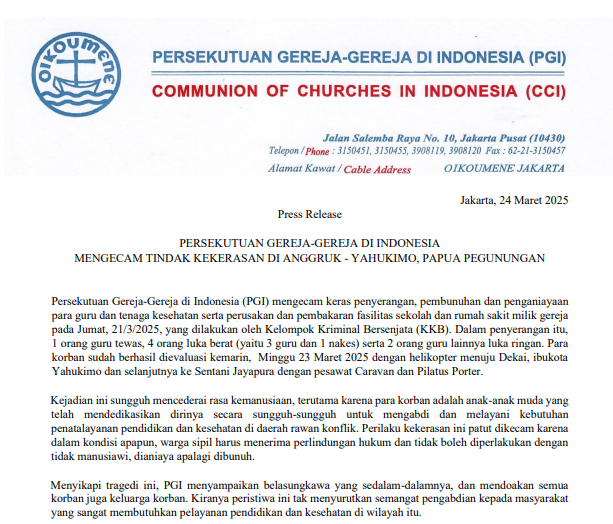 PGI KUTUK KKB PAPUA