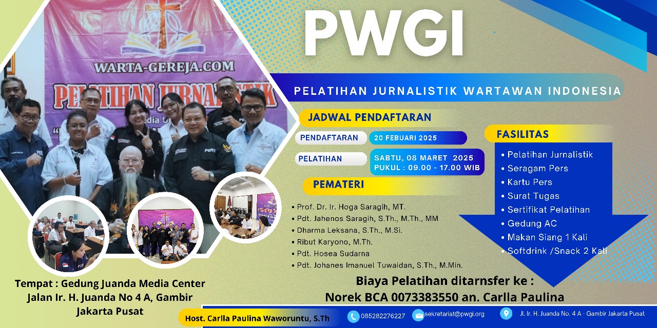 Pelatihan Jurnalistik Wartawan Gereja Indonesia Segera Digelar Kembali, Catat Tanggalnya...! 1 WhatsApp Image 2025-03-01 at 12.05.46